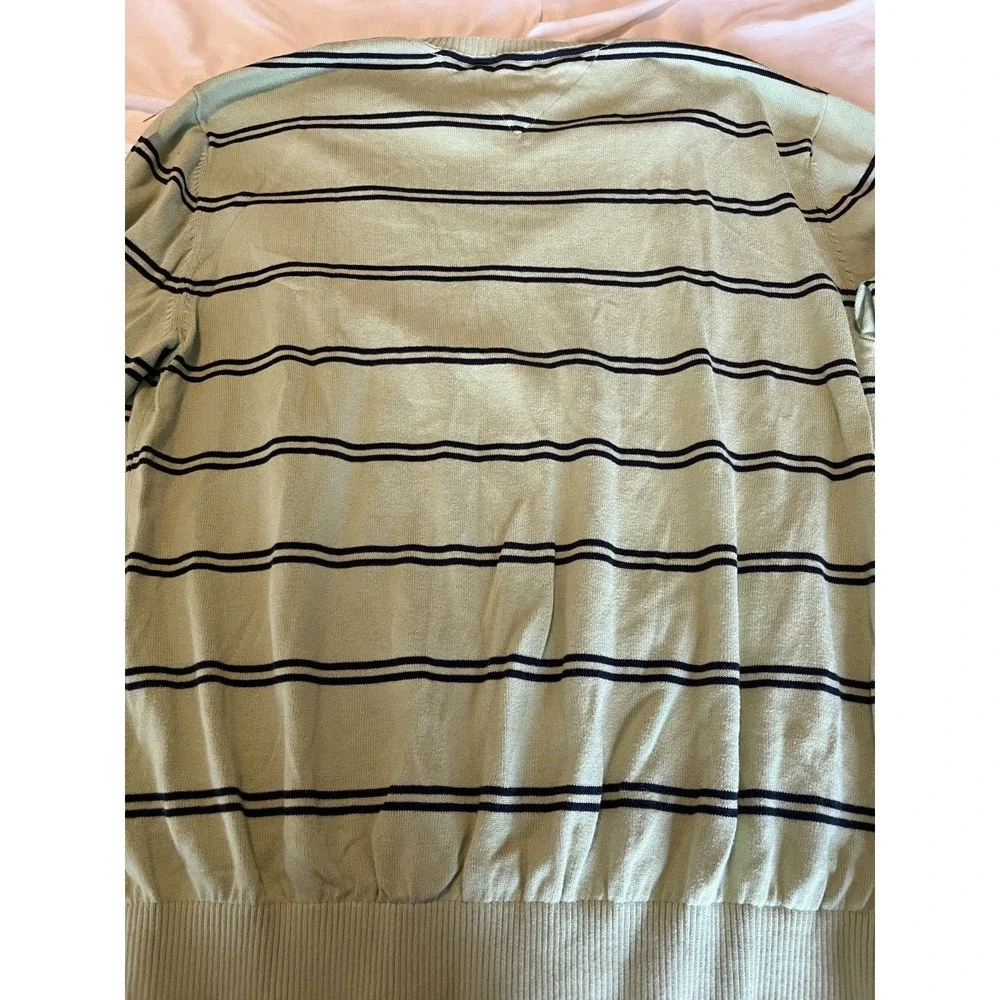New with Tag  Tommy Hilfiger‎ Men's Long Sleeve Stripes SweaterGreen XL